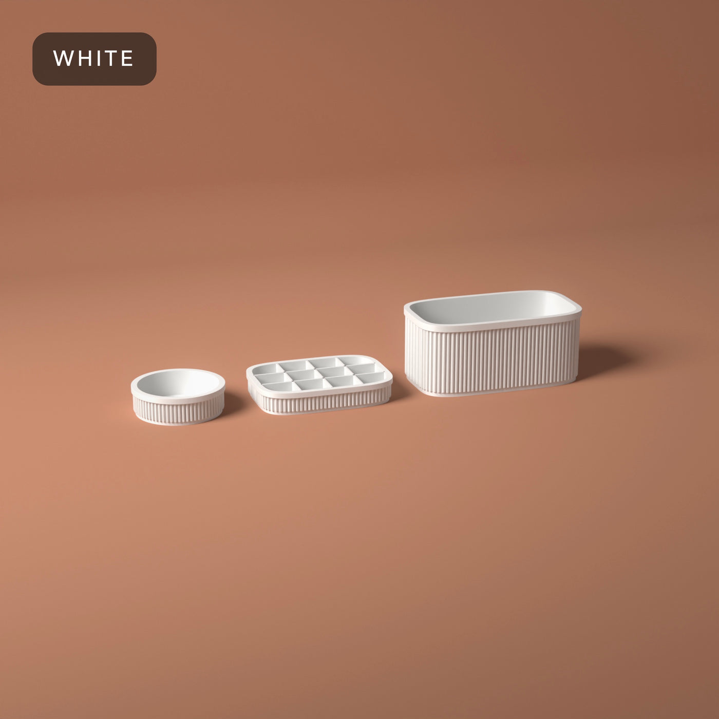 Jewellery Organiser Set in White