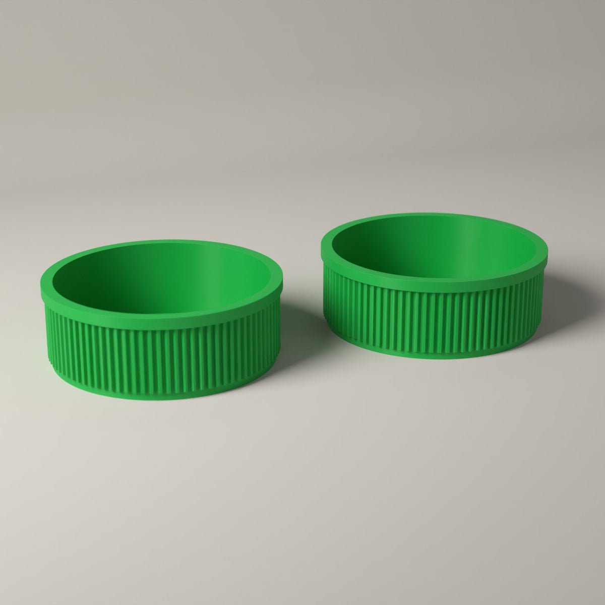 Key Bowls Set of 2, Ribbed Hallway Dishes for Keys and Coins in forest green