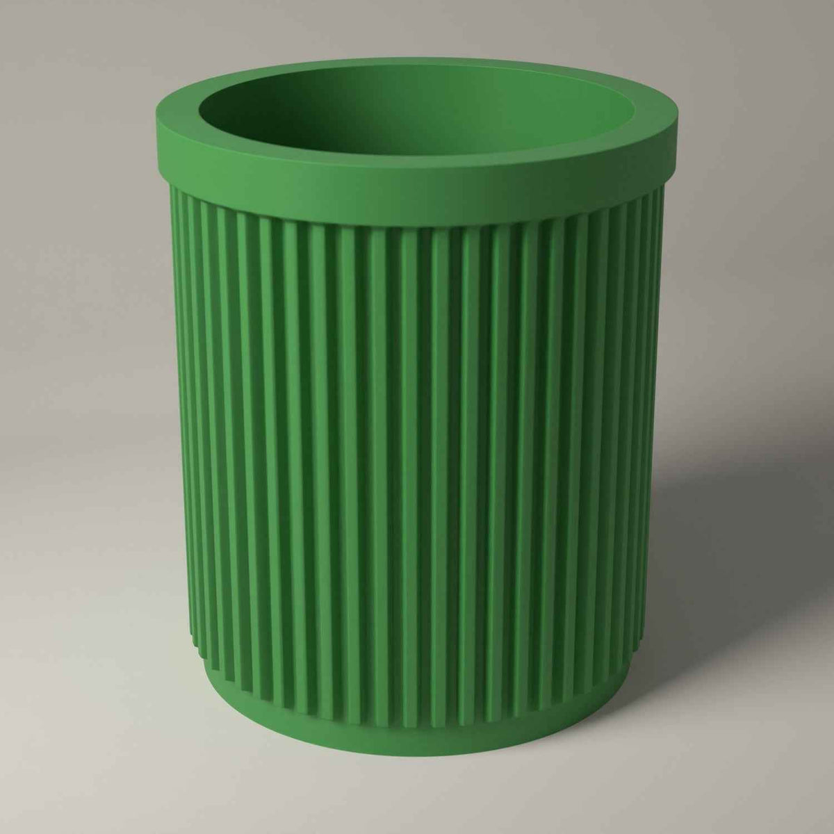 Ribbed Glasses Holder Stand for Bedside or Desk Storage in mistletoe green
