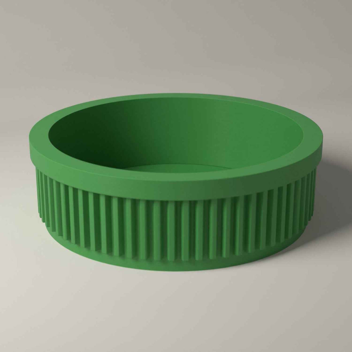 Ribbed Ring Holder Dish - Small Jewellery Tray for Rings and Studs in mistletoe green