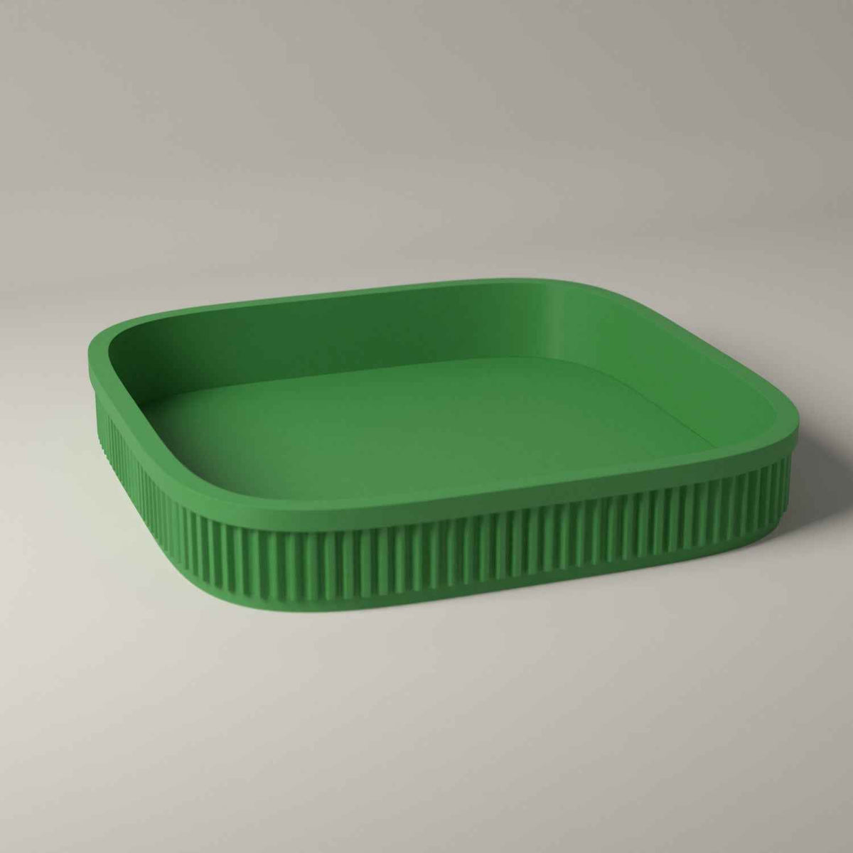 Dice Rolling Tray, Ribbed Tabletop Organiser for Board Games and RPGs in mistletoe green
