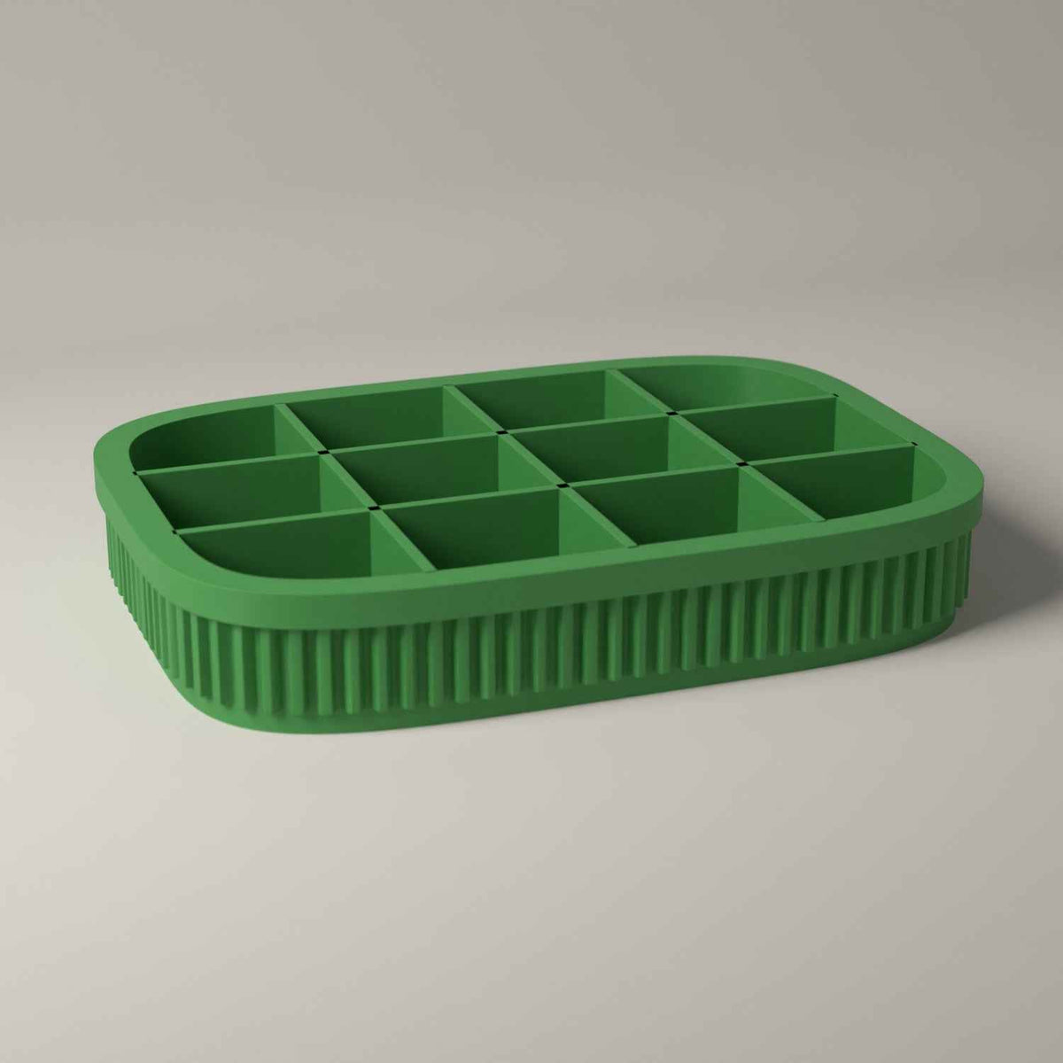 Earring Tray, Ribbed Jewellery Organiser for Studs and Small Earrings in mistletoe green