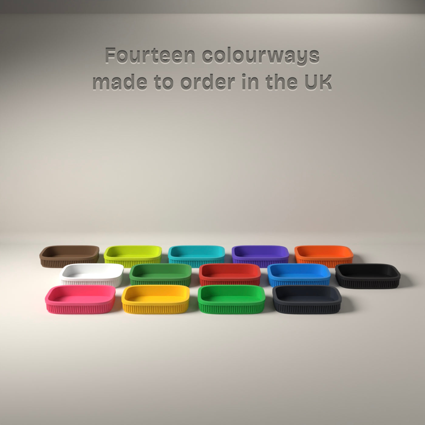 Nesting Desk Trays Set of 3 in Available in fourteen colours, made to order in the UK