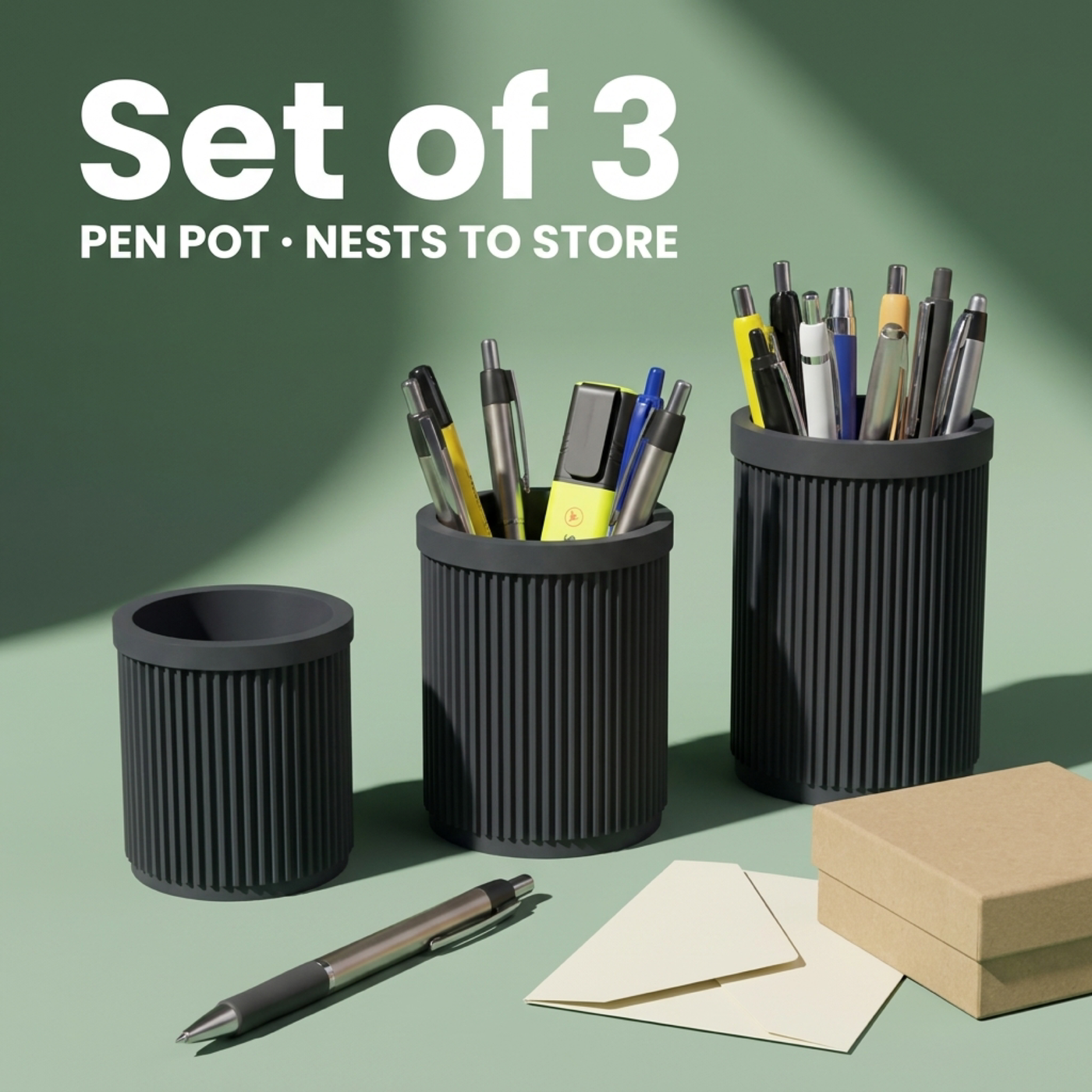 Nesting Pen Pots 3 Heights in Nesting Pen Pots 3 Heights, lifestyle photo