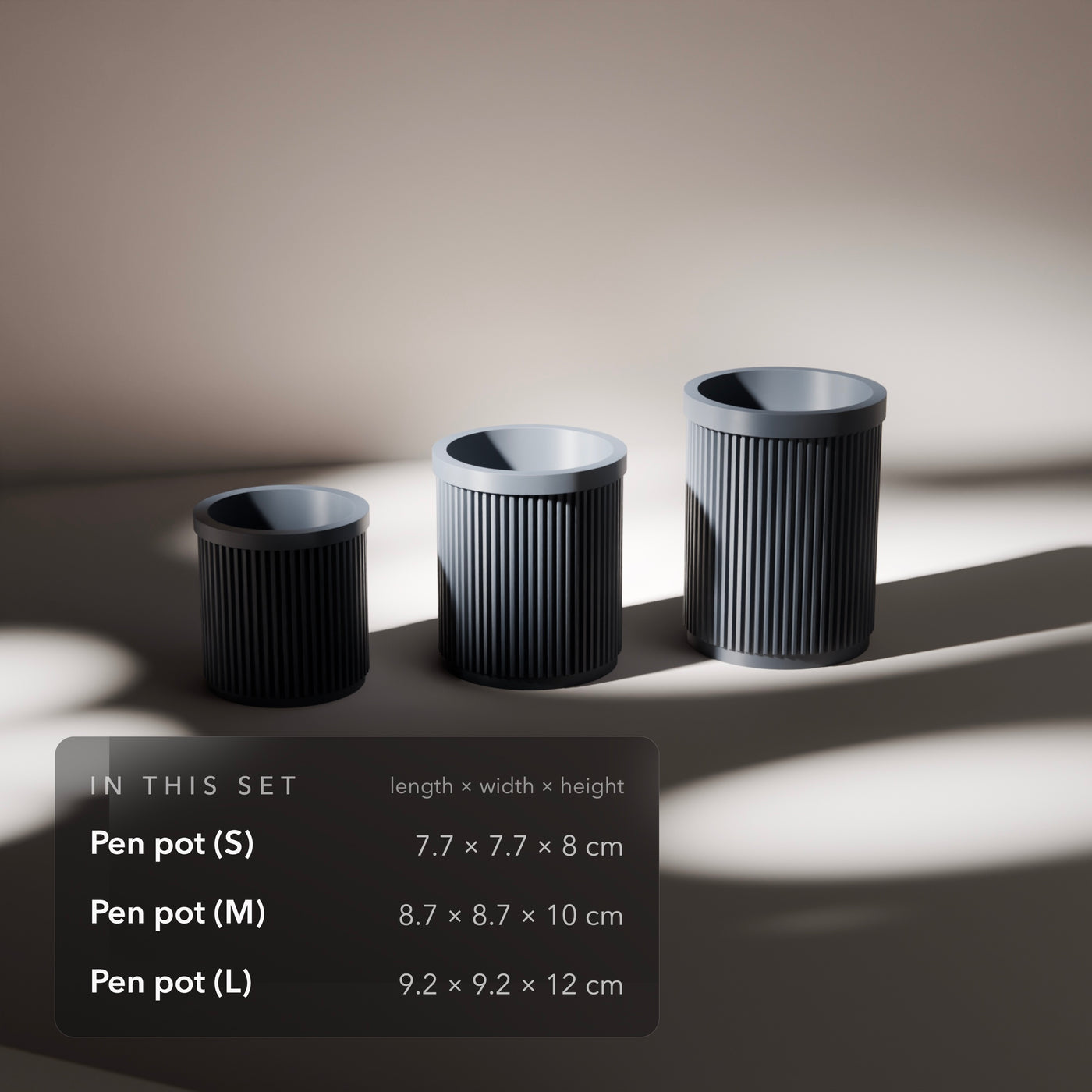 Nesting Pen Pots 3 Heights in Nesting Pen Pots 3 Heights, size