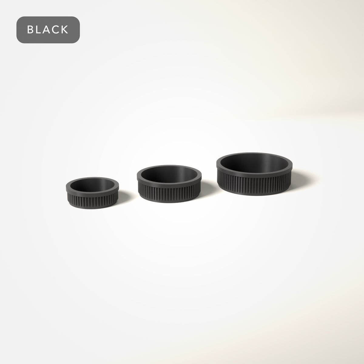Nesting Ring Dishes Set of 3 in Black