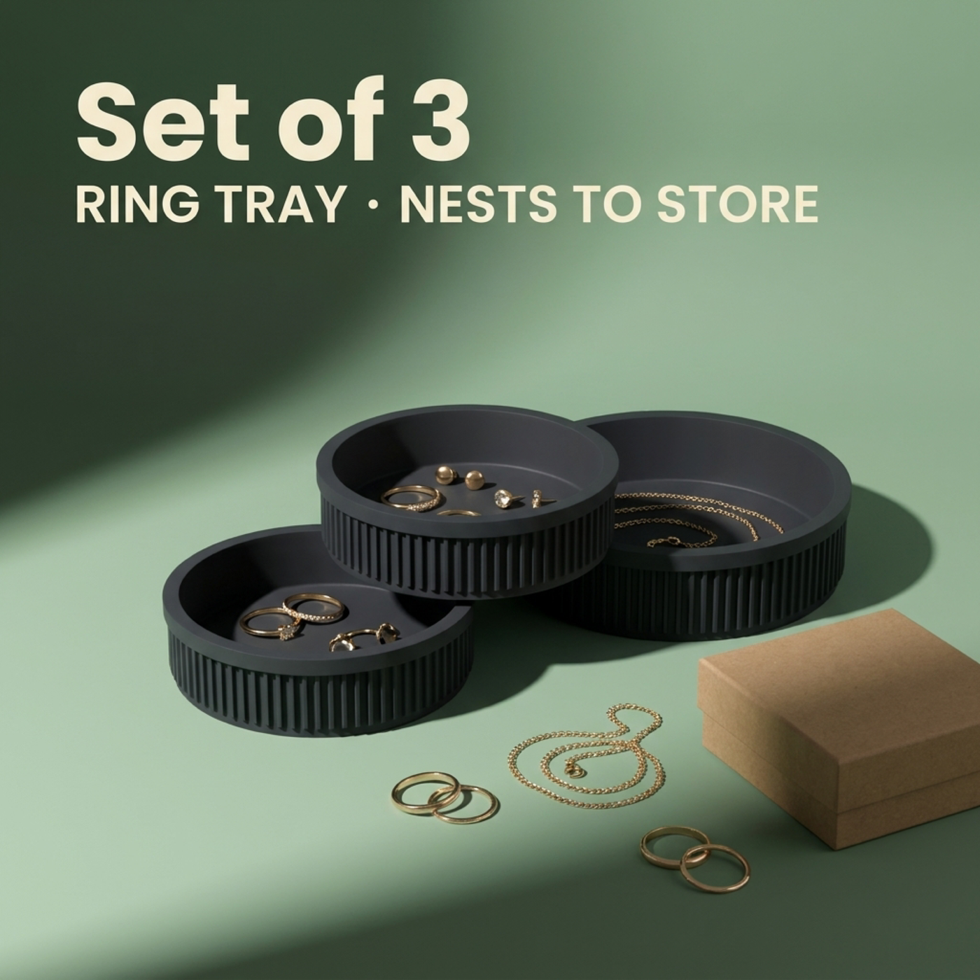 Nesting Ring Dishes Set of 3 in Nesting Ring Dishes Set of 3, lifestyle photo