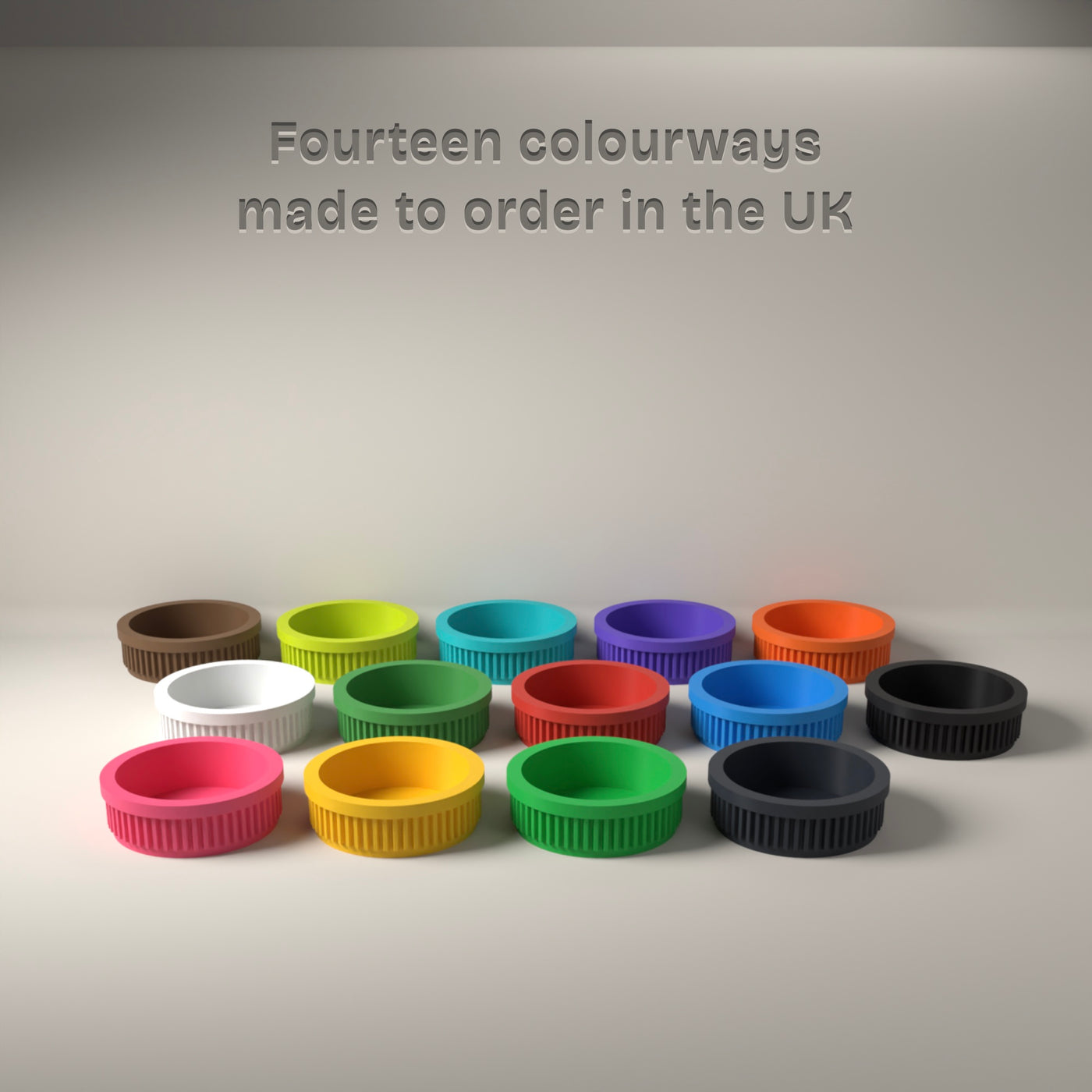 Nesting Ring Dishes Set of 3 in Available in fourteen colours, made to order in the UK