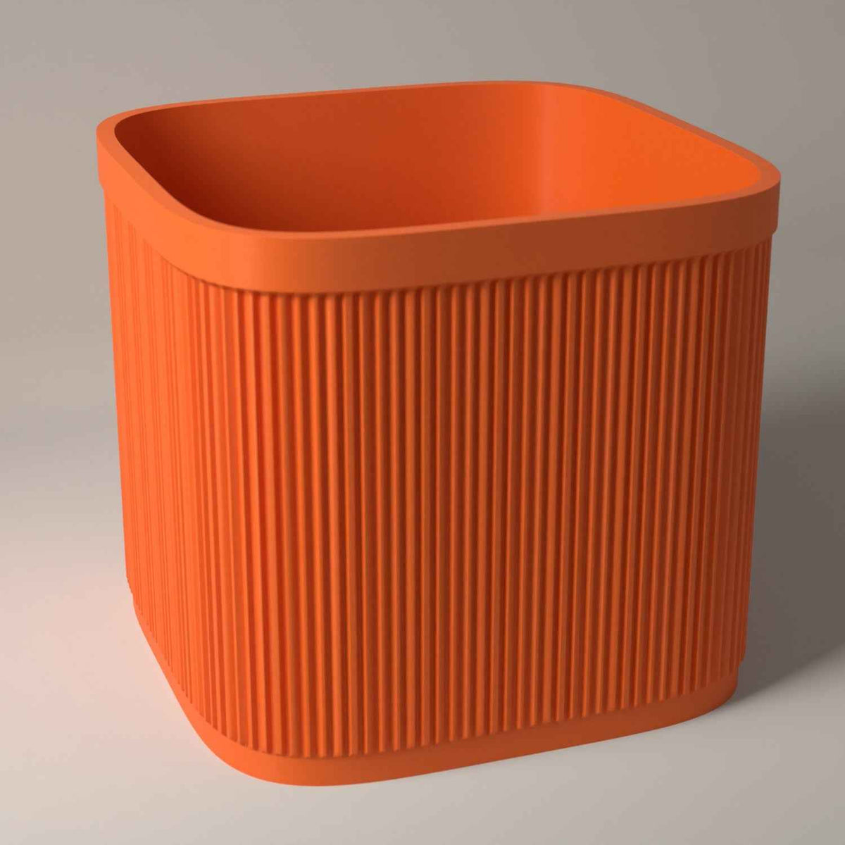 7 Inch Vinyl Record Crate, Ribbed Storage for Singles in orange
