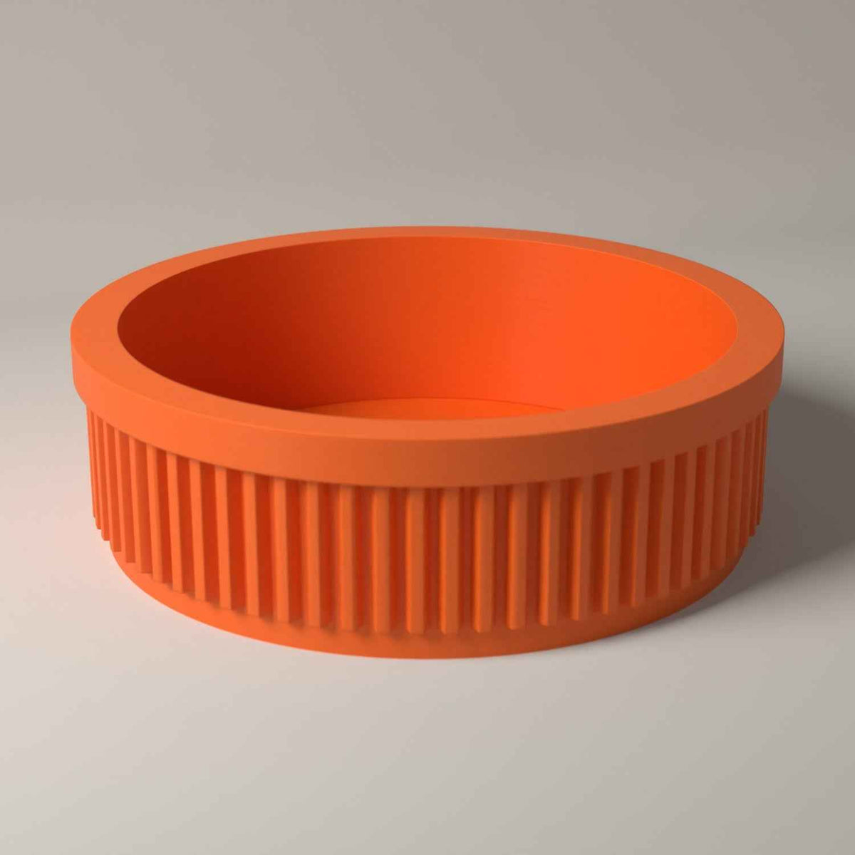 Ribbed Ring Holder Dish - Small Jewellery Tray for Rings and Studs in orange