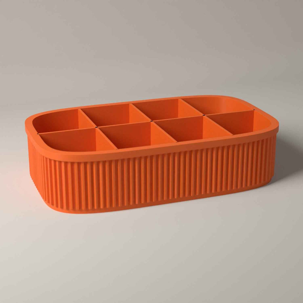 Ribbed Coffee Pod Organiser for Countertop Capsule Storage in orange