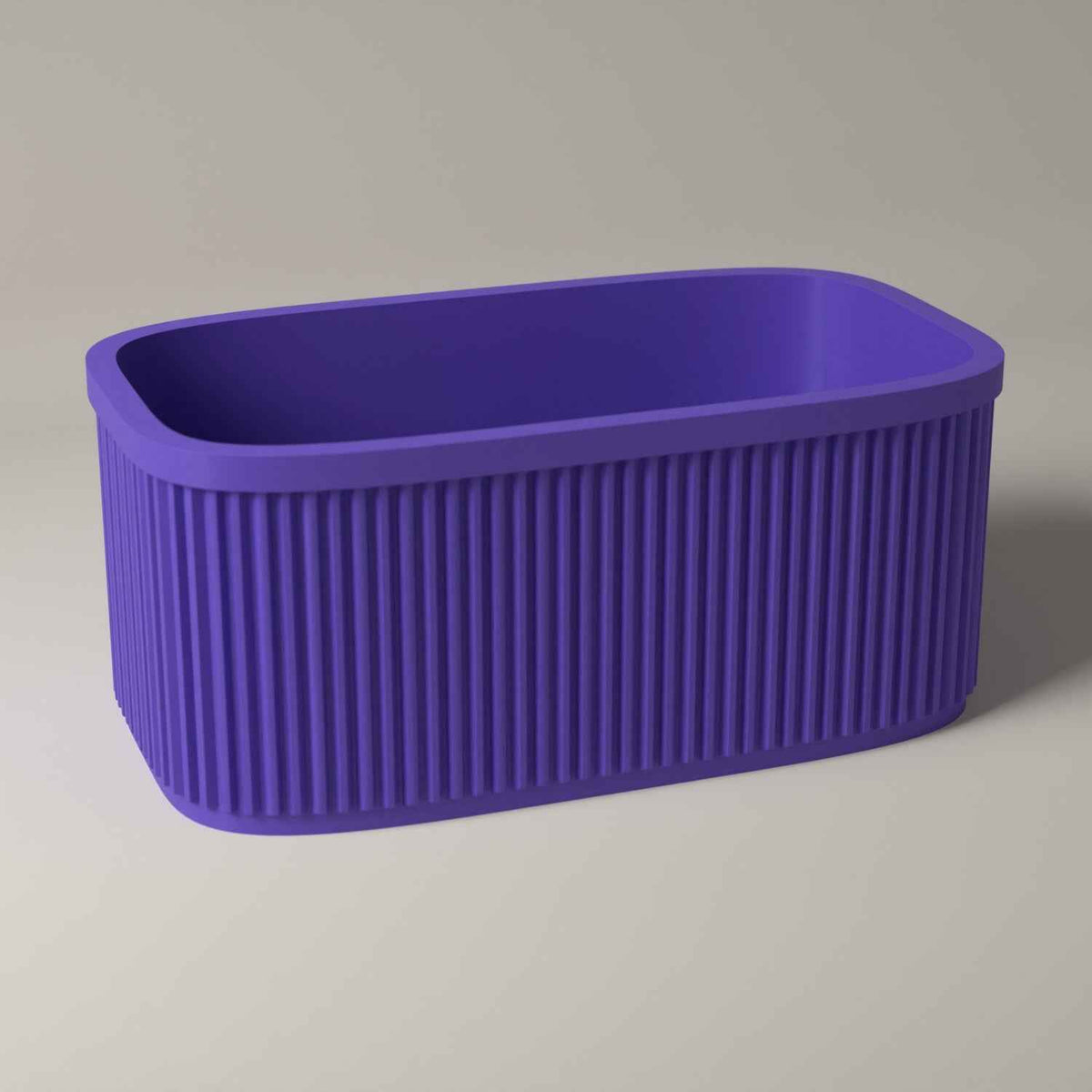 Ribbed Oval Jewellery Tray in purple