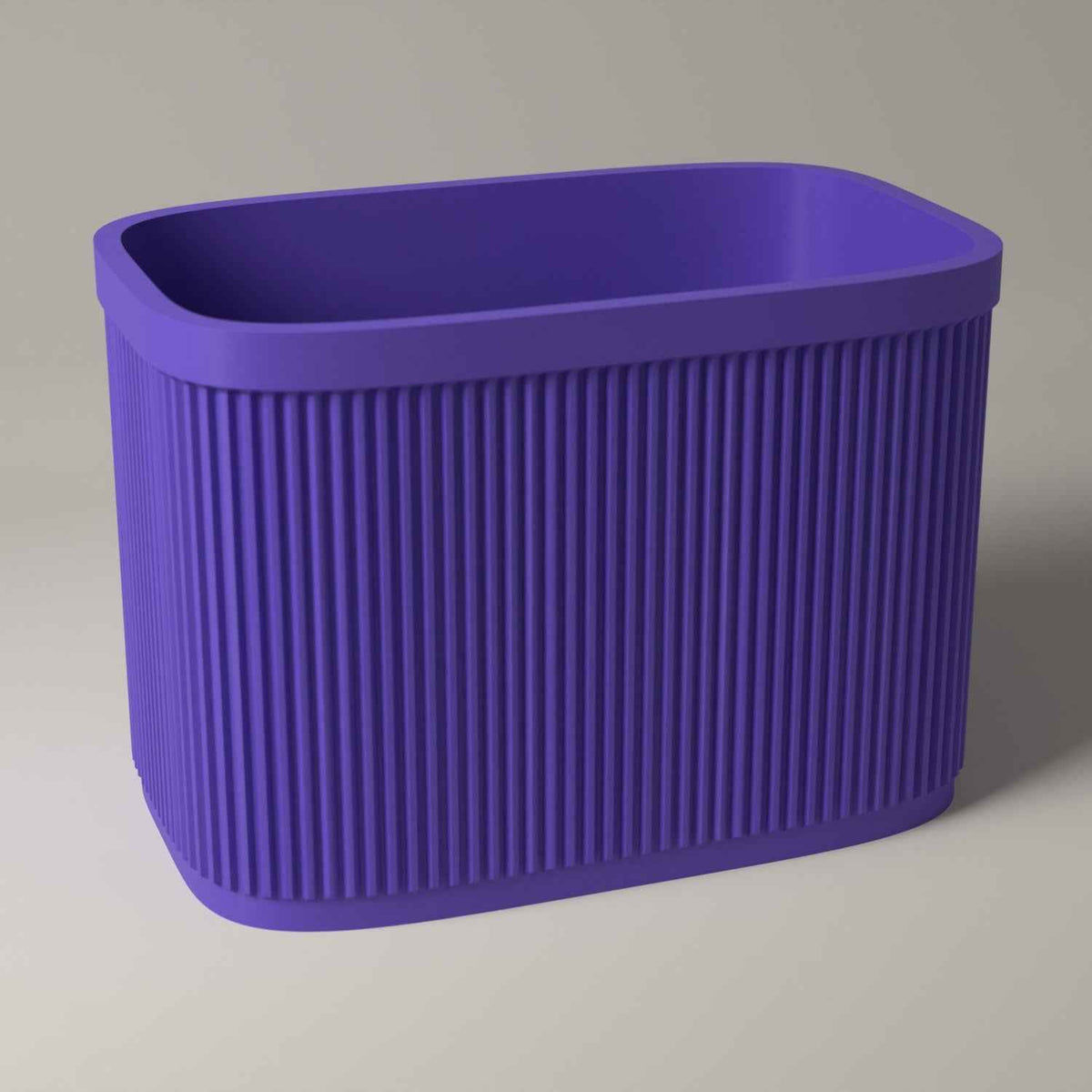 Ribbed 7 Inch Record Holder for Vinyl Singles - Open Record Storage in purple