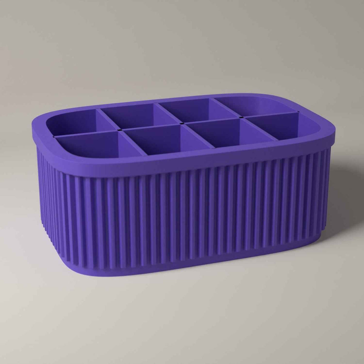 Lipstick Holder, Ribbed Makeup Organiser for a Dressing Table in purple