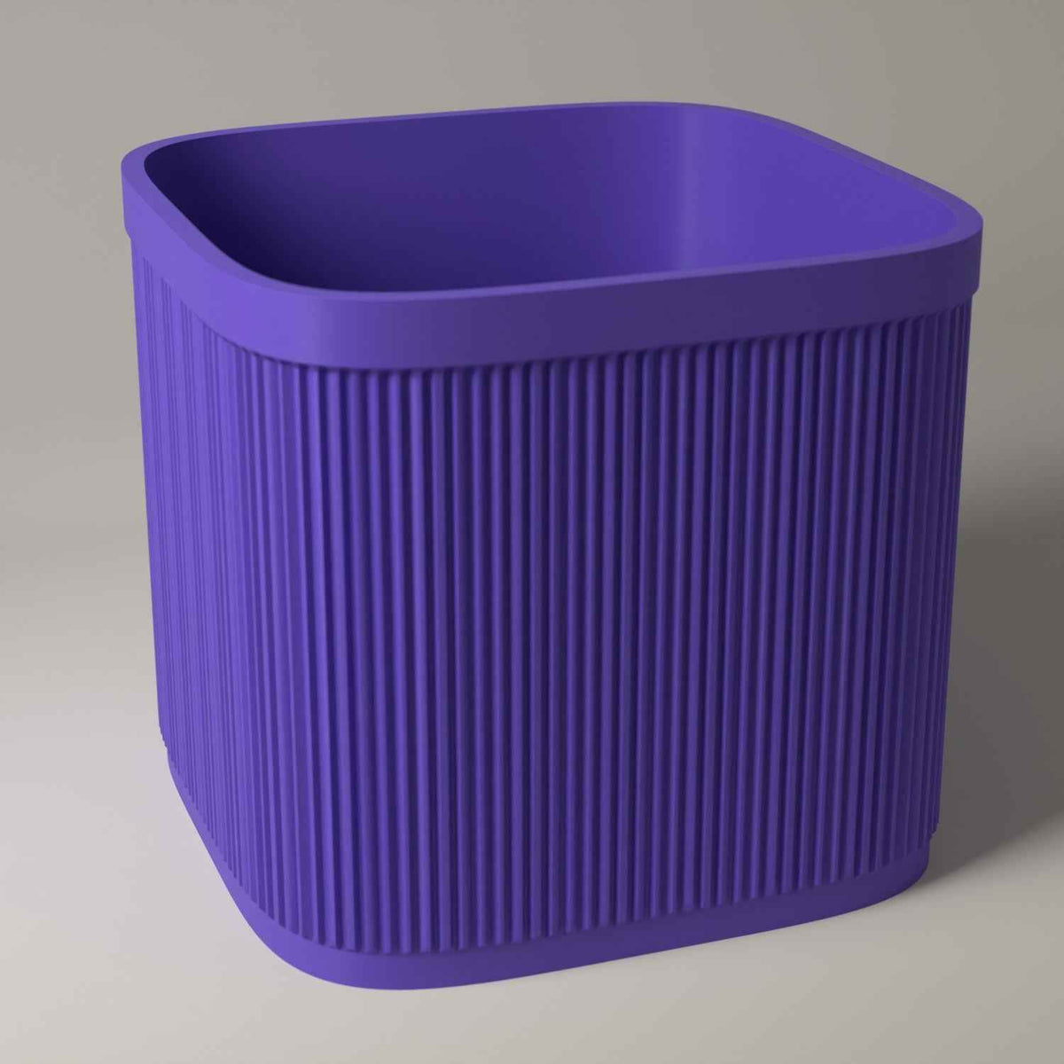7 Inch Vinyl Record Crate, Ribbed Storage for Singles in purple