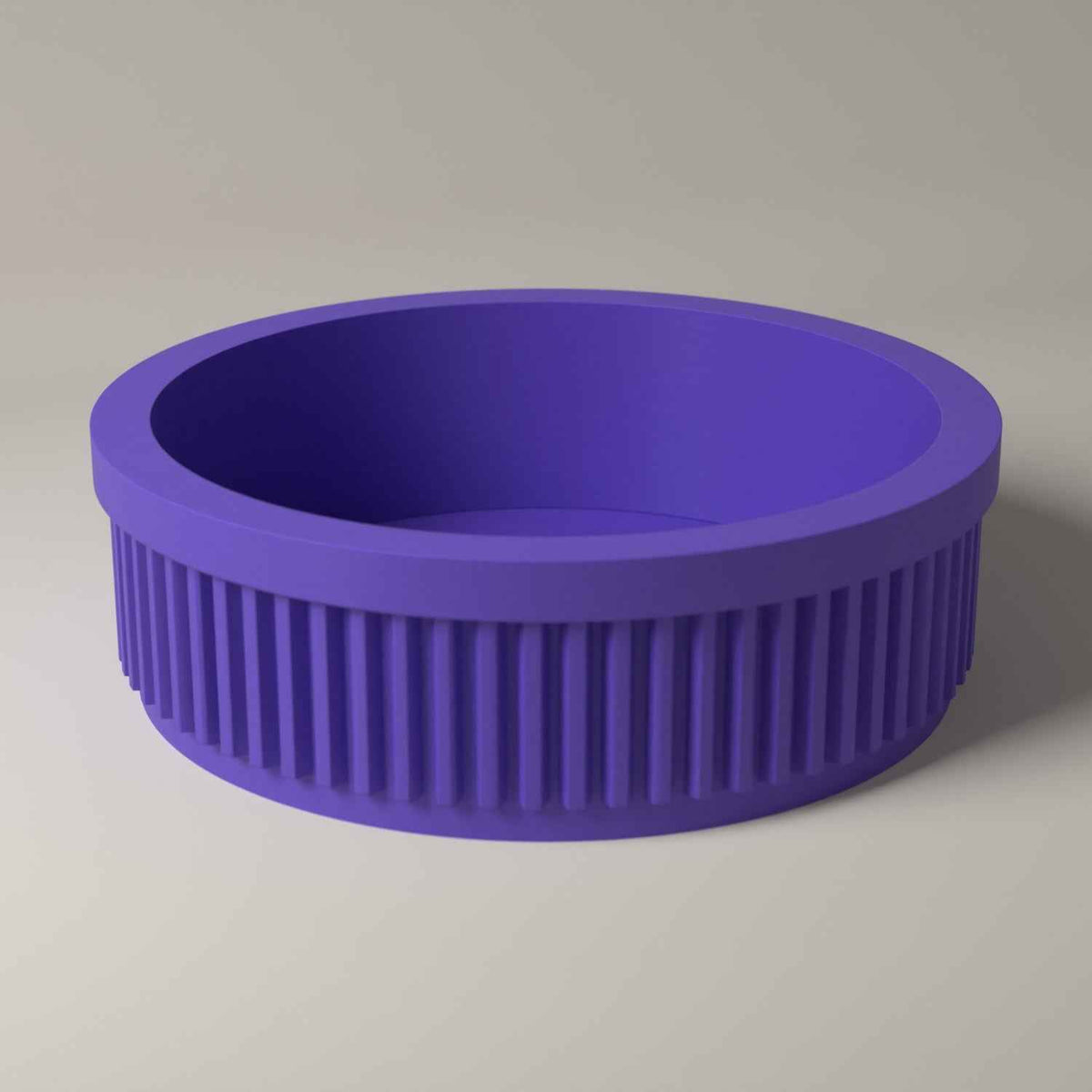 Ribbed Ring Holder Dish - Small Jewellery Tray for Rings and Studs in purple