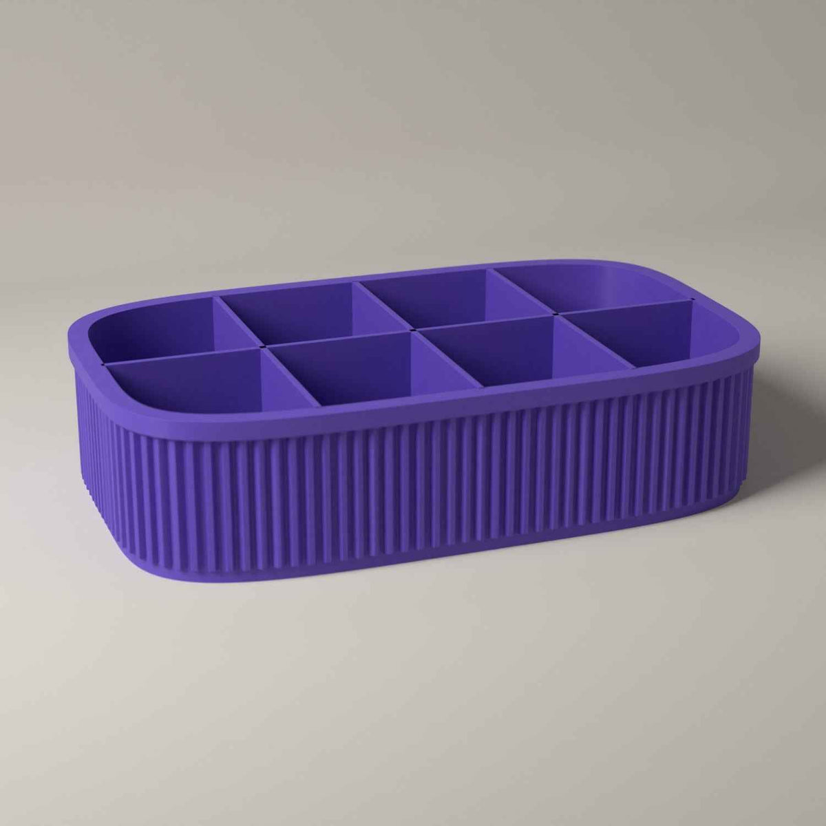 Ribbed Coffee Pod Organiser for Countertop Capsule Storage in purple