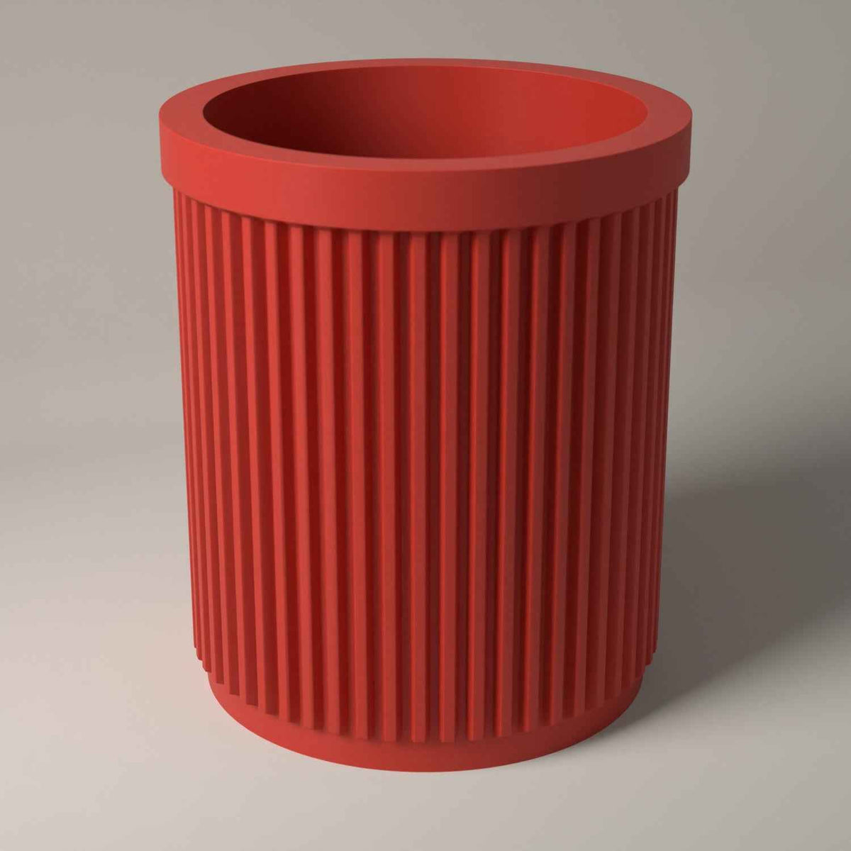 Ribbed Glasses Holder Stand for Bedside or Desk Storage in red