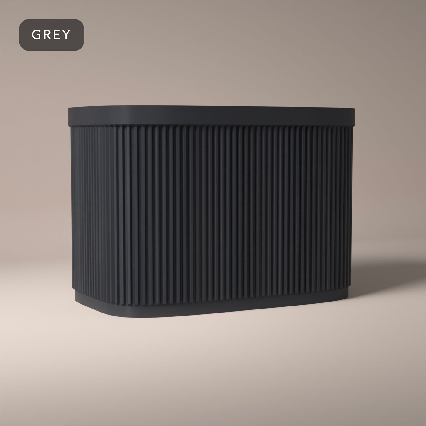 Ribbed 7 Inch Record Holder in Grey