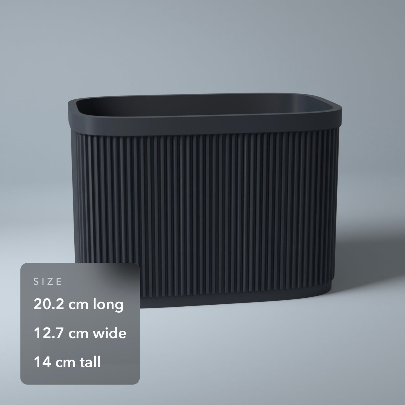 Ribbed 7 Inch Record Holder in Ribbed 7 Inch Record Holder, size