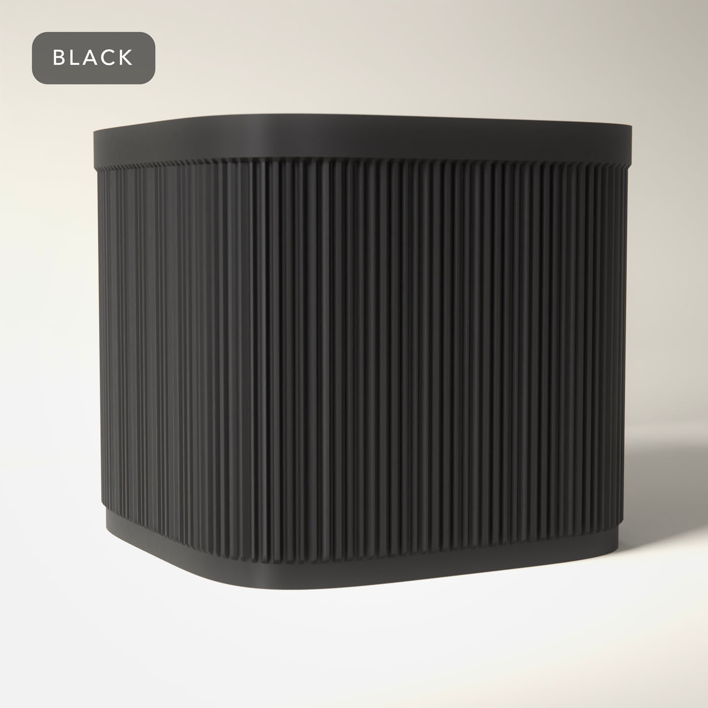 Ribbed 7 Inch Vinyl Crate in Black