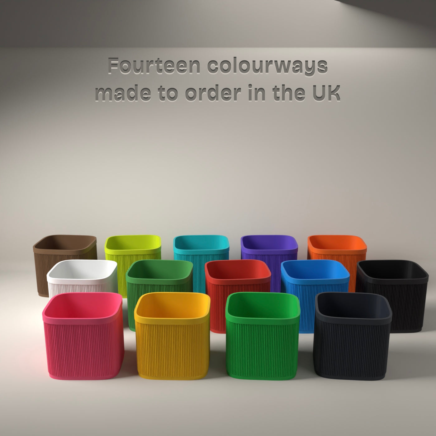 Ribbed 7 Inch Vinyl Crate in Available in fourteen colours, made to order in the UK