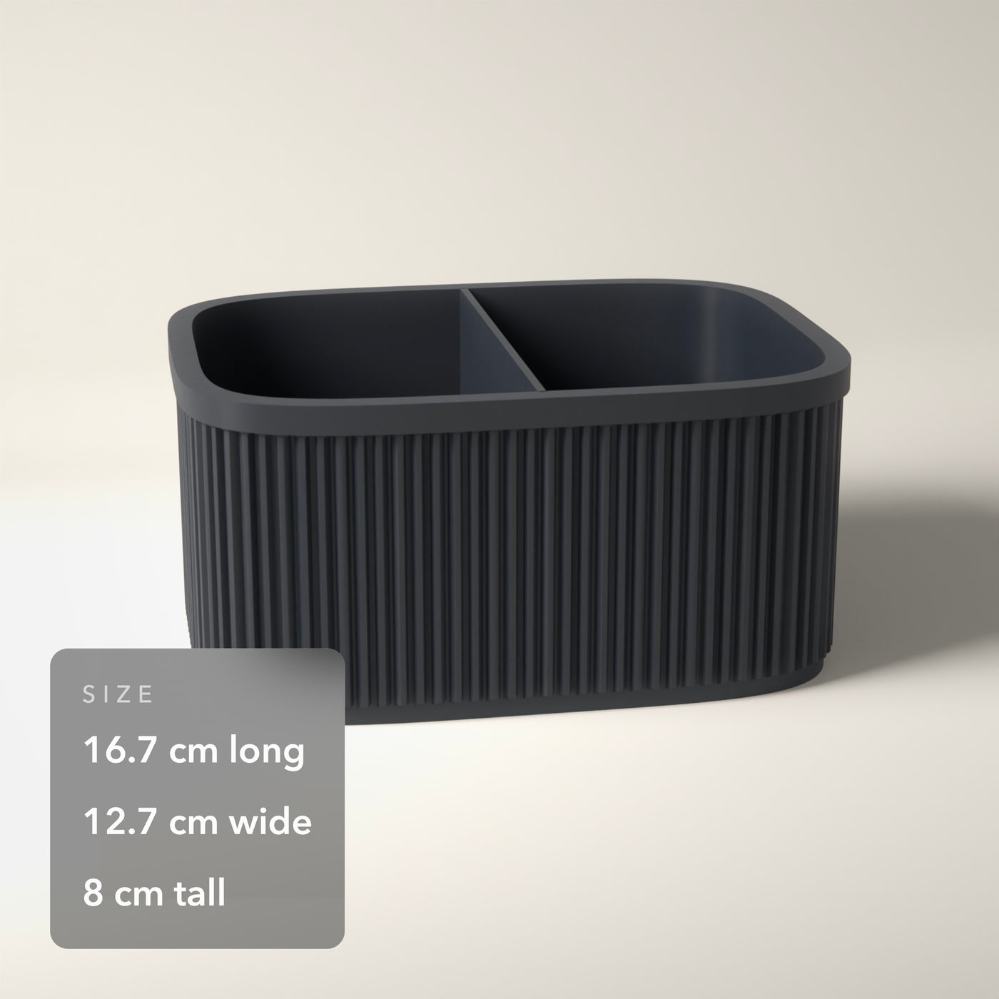 Ribbed Bedside Caddy in Ribbed Bedside Caddy, size