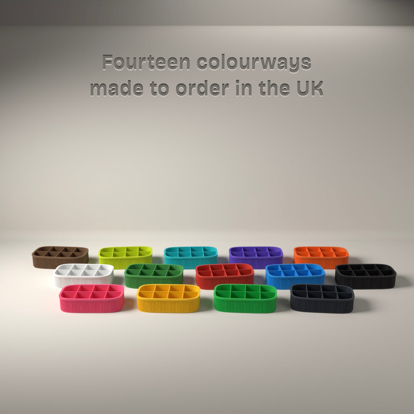 Ribbed Coffee Pod Organiser in Available in fourteen colours, made to order in the UK