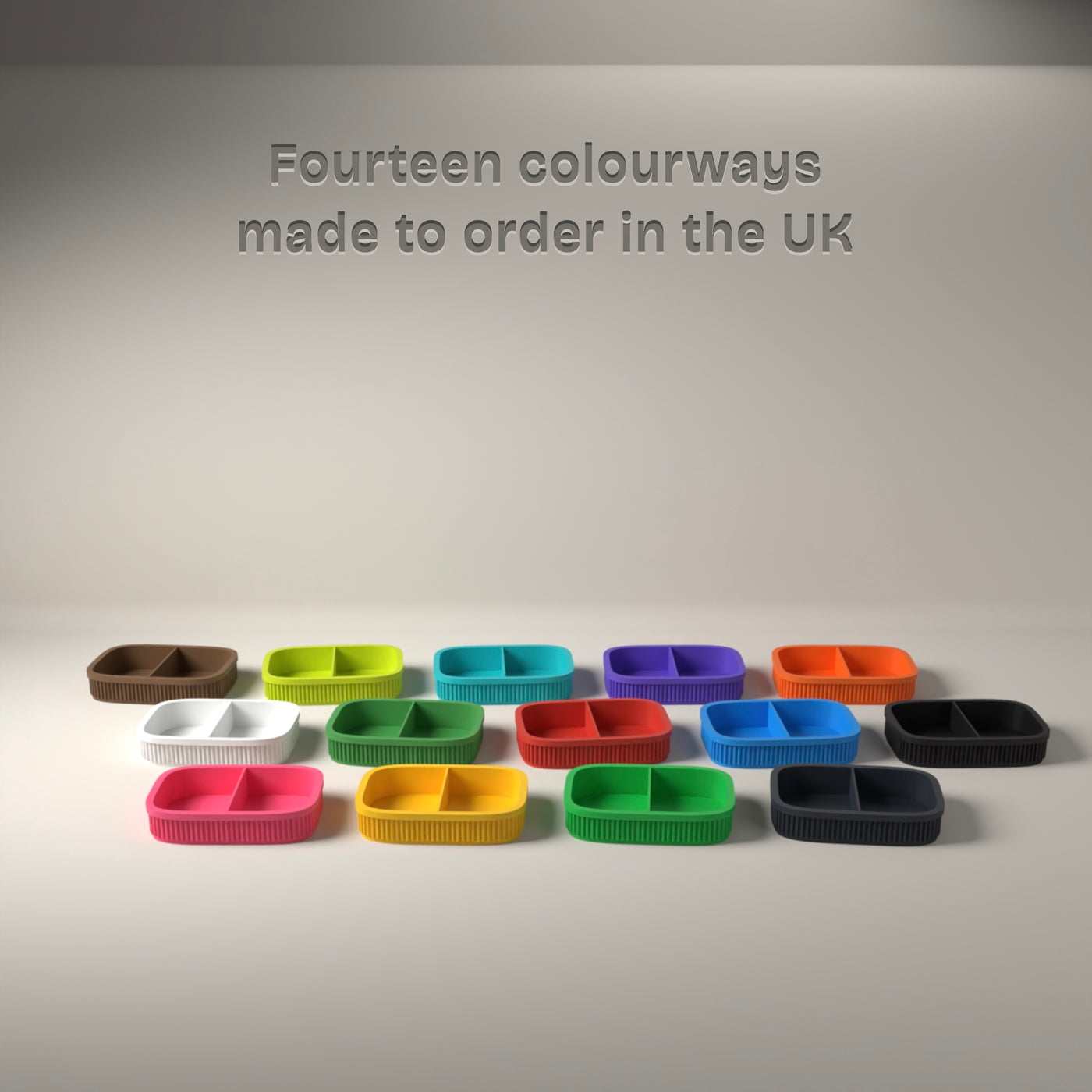 Ribbed Coin and Money Tray in Available in fourteen colours, made to order in the UK