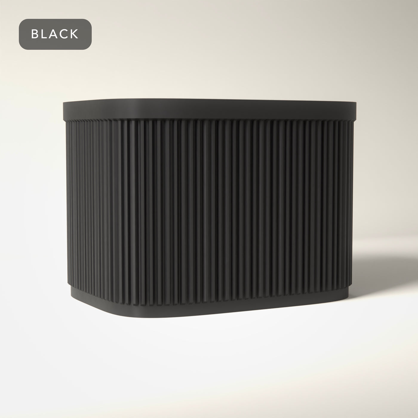 Ribbed Cutlery Caddy in Black