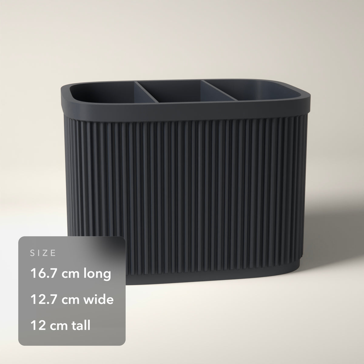 Ribbed Cutlery Caddy in Ribbed Cutlery Caddy, size