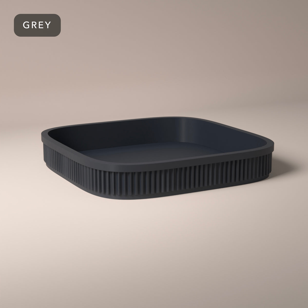 Ribbed Dice Tray in Grey