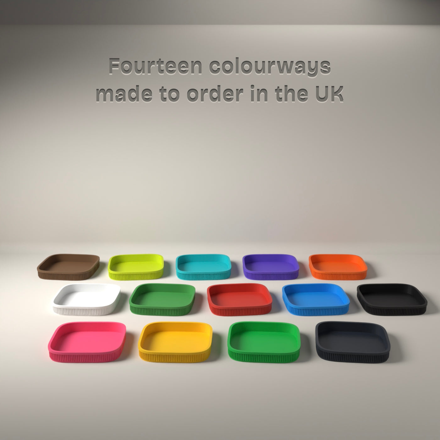 Ribbed Dice Tray in Available in fourteen colours, made to order in the UK