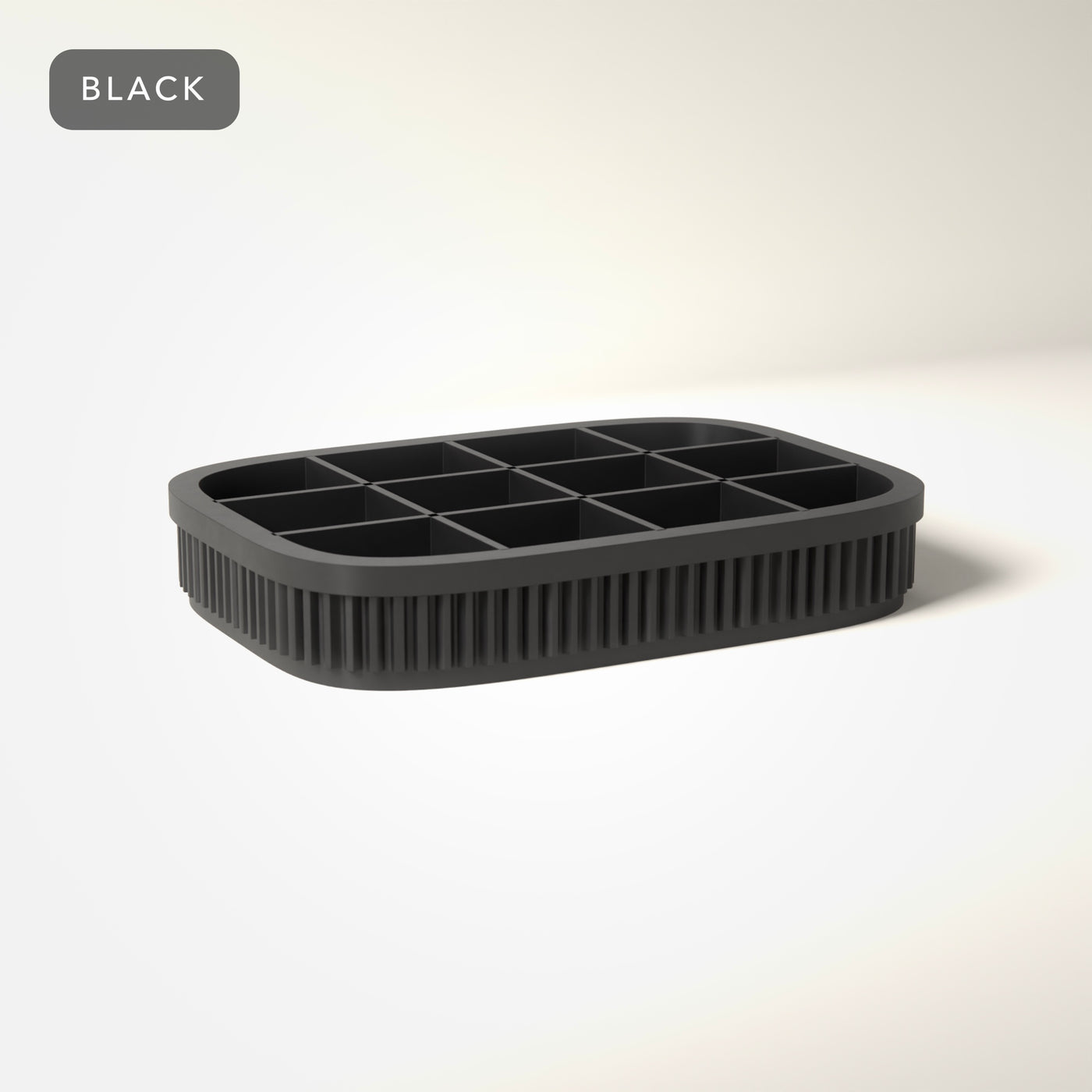 Ribbed Earring Tray in Black