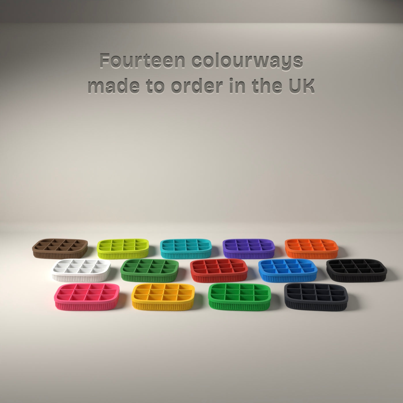 Ribbed Earring Tray in Available in fourteen colours, made to order in the UK