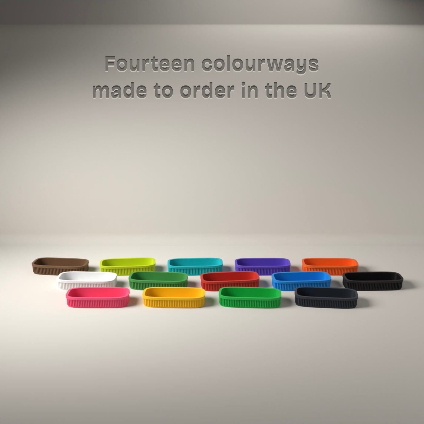 Ribbed Eyeglasses Tray in Available in fourteen colours, made to order in the UK