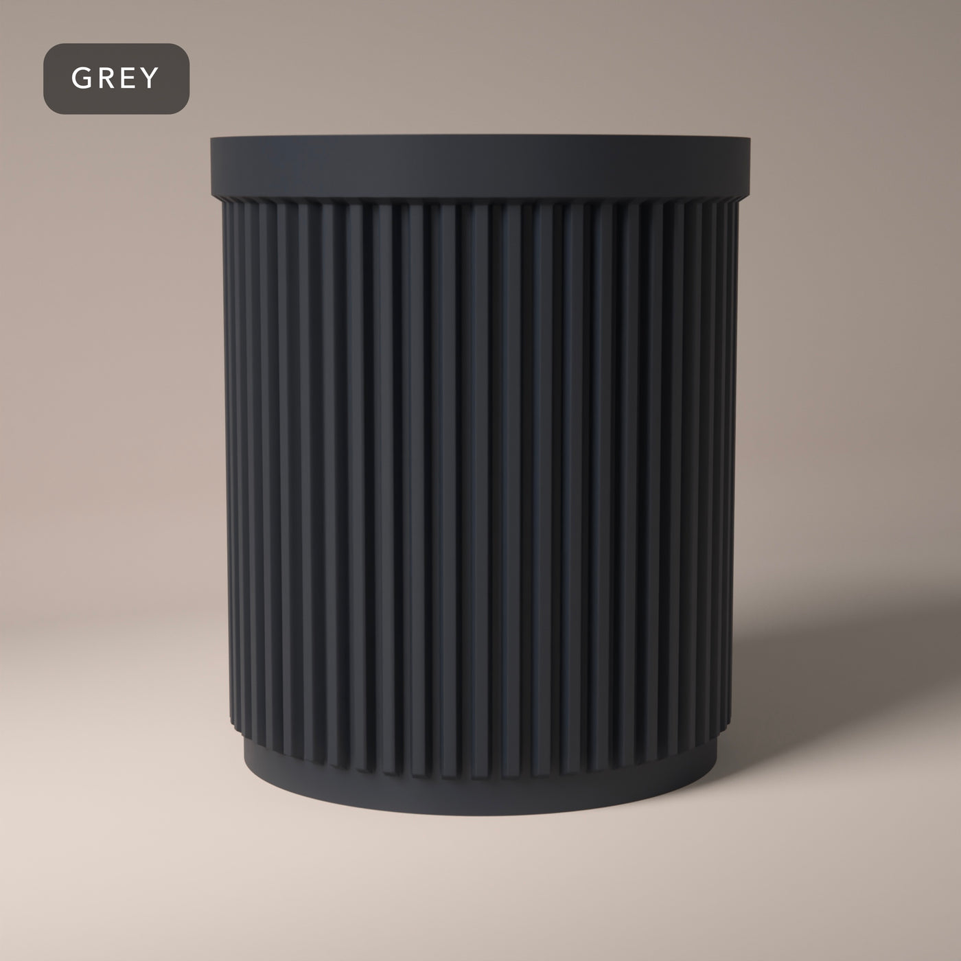 Ribbed Glasses Holder Stand in Grey