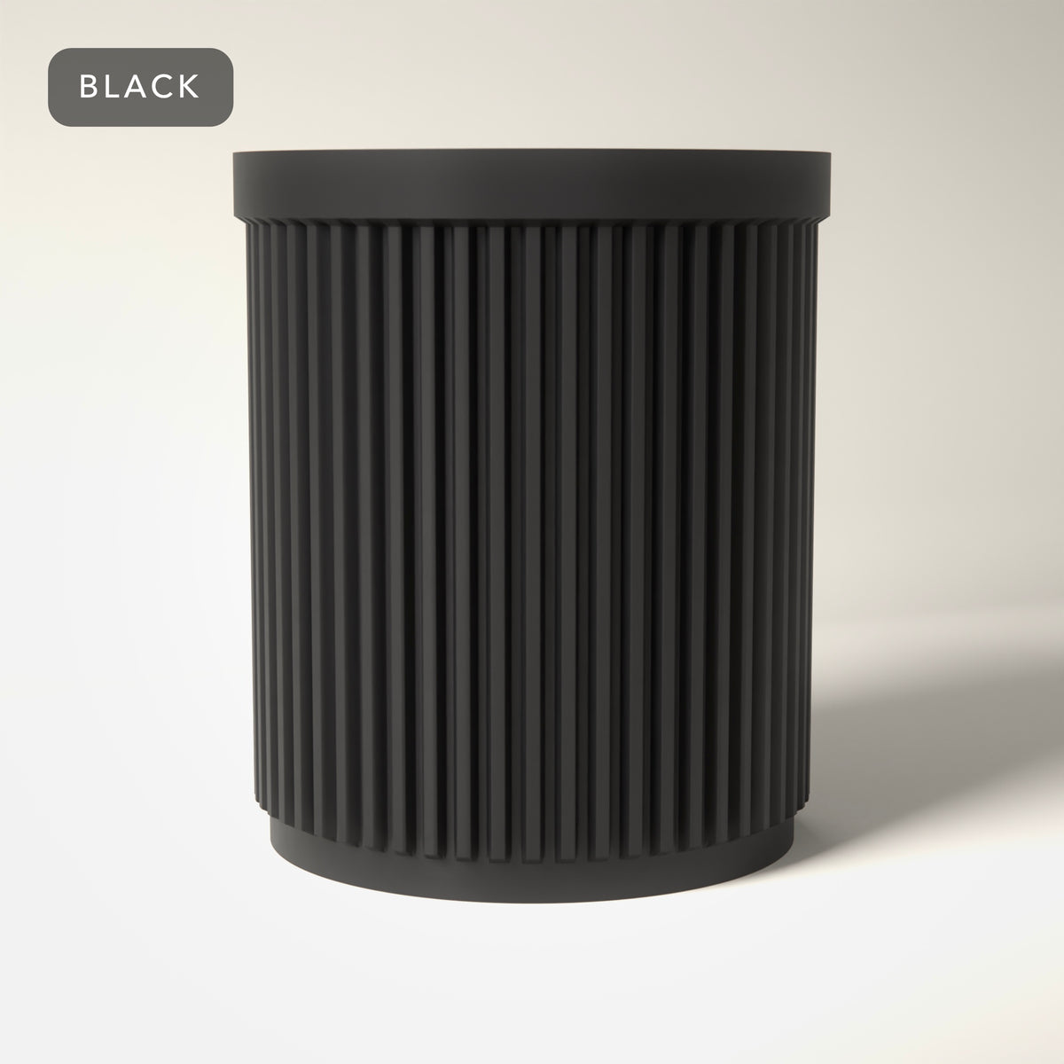 Ribbed Glasses Holder Stand in Black