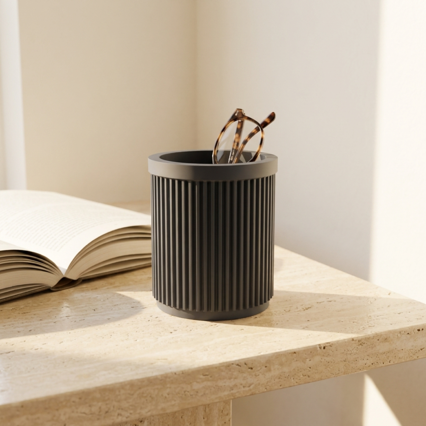 Ribbed Glasses Holder Stand in Ribbed Glasses Holder Stand, lifestyle photo