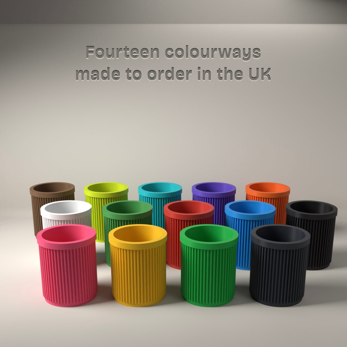Ribbed Glasses Holder Stand in Available in fourteen colours, made to order in the UK