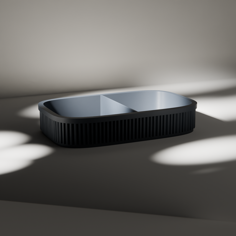 Ribbed Key Tray with Phone Rest, studio