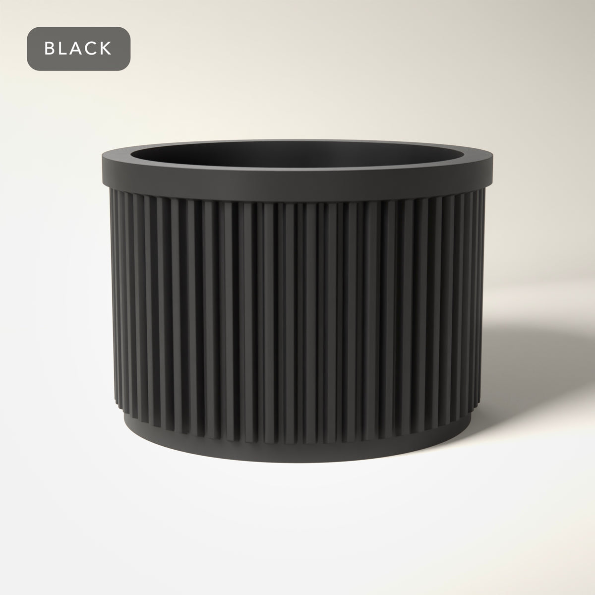 Ribbed Lip Balm Holder in Black