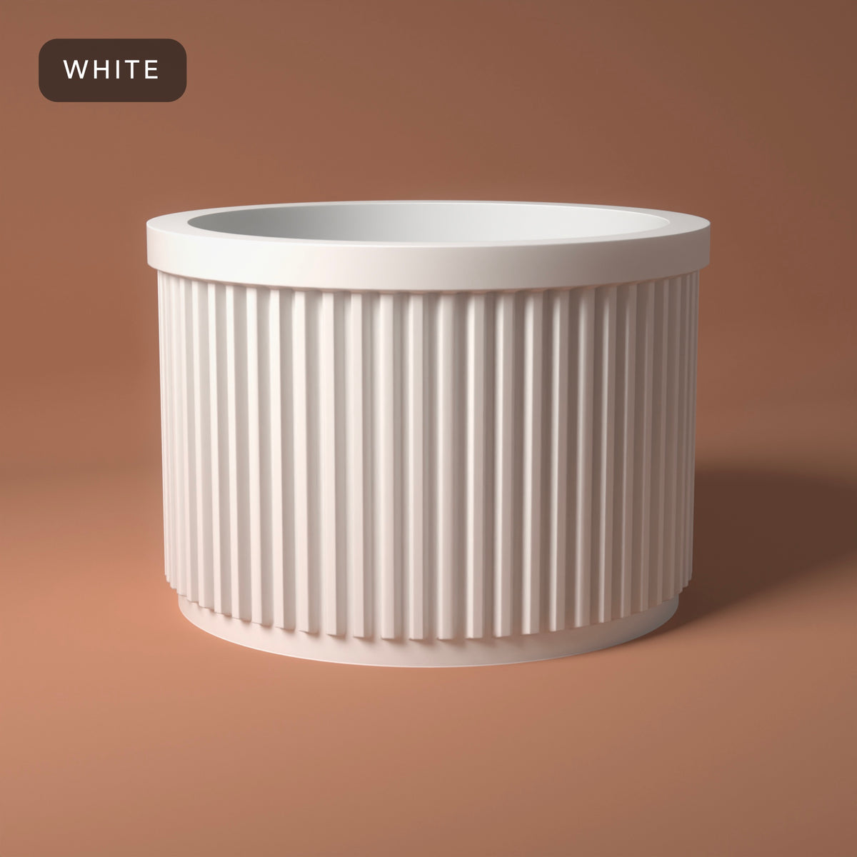 Ribbed Lip Balm Holder in White