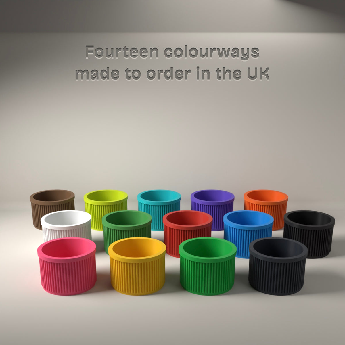 Ribbed Lip Balm Holder in Available in fourteen colours, made to order in the UK