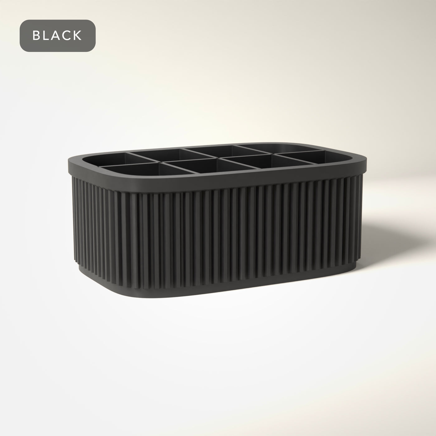 Ribbed Lipstick Holder in Black
