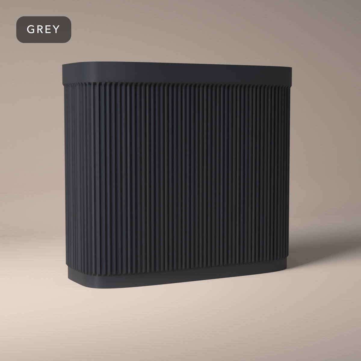 Ribbed Magazine Rack in Grey