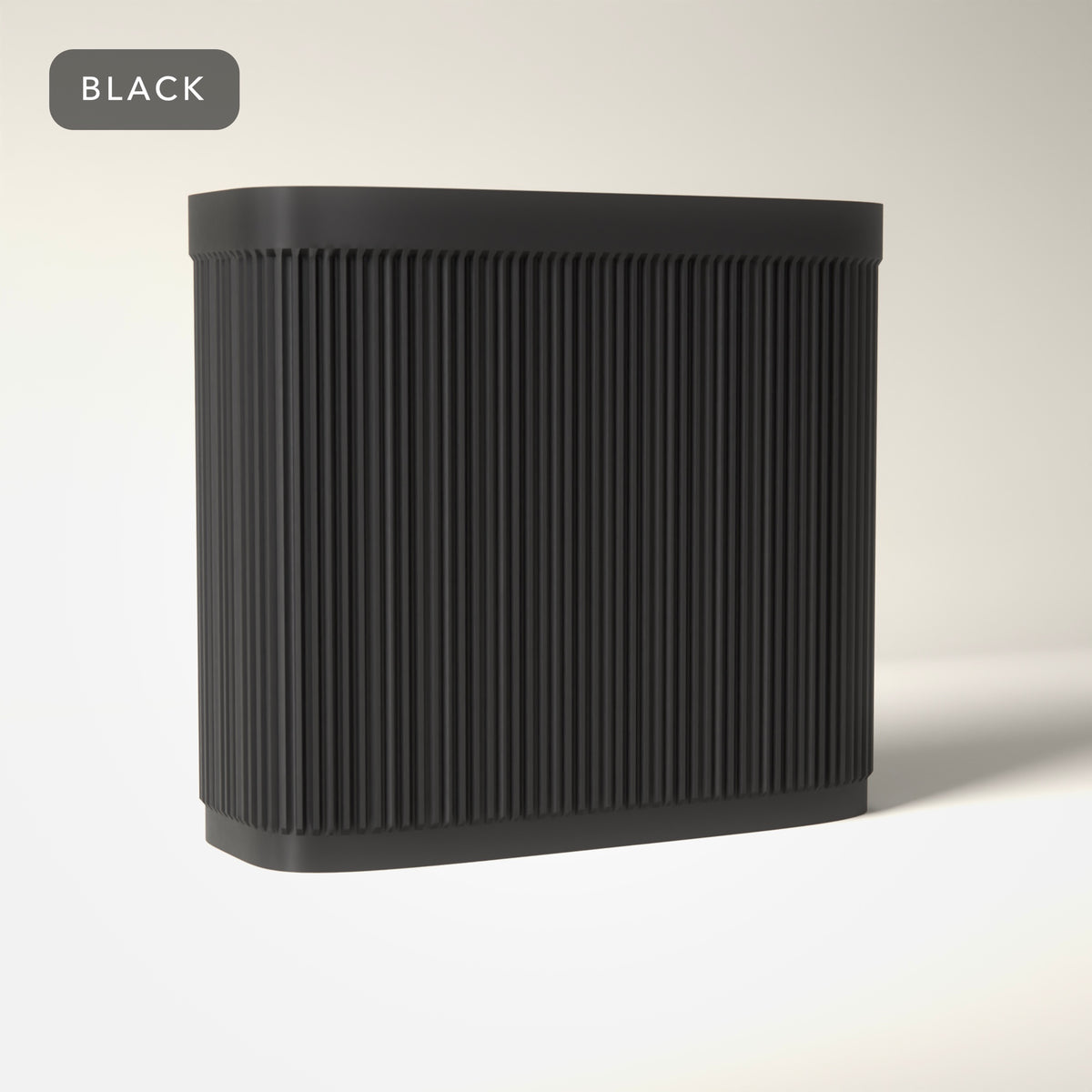 Ribbed Magazine Rack in Black