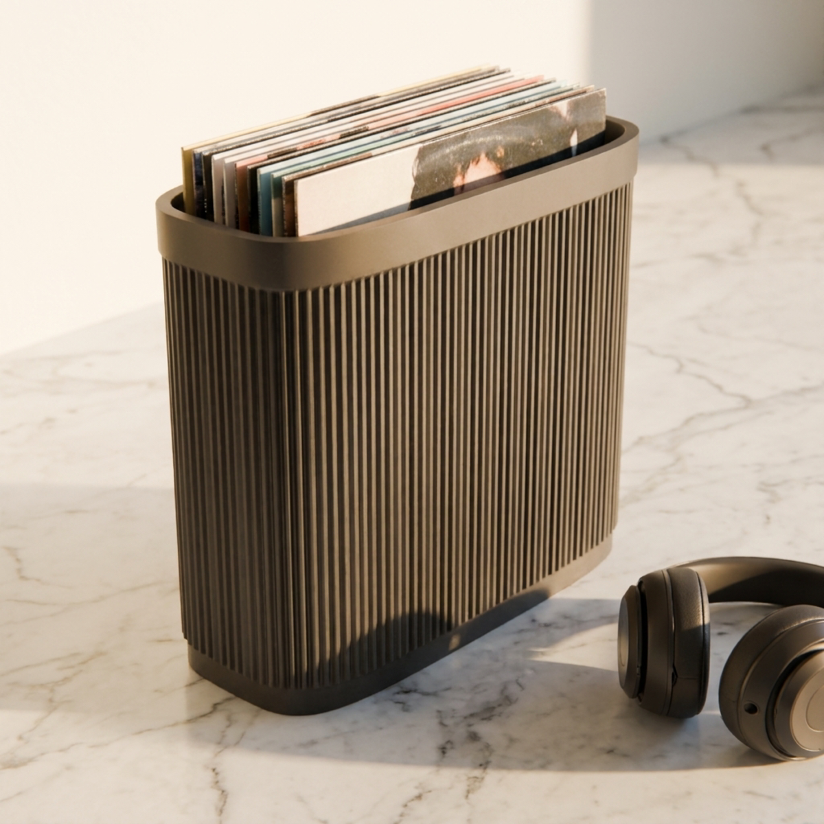 Ribbed Magazine Rack in Ribbed Magazine Rack, lifestyle photo