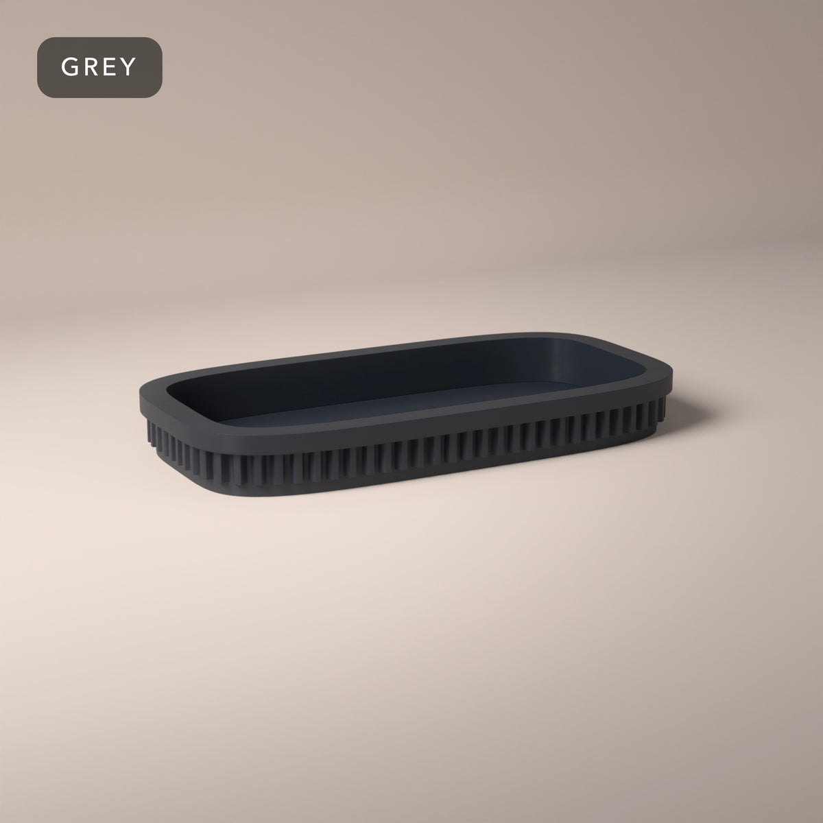 Ribbed Movement Tray in Grey