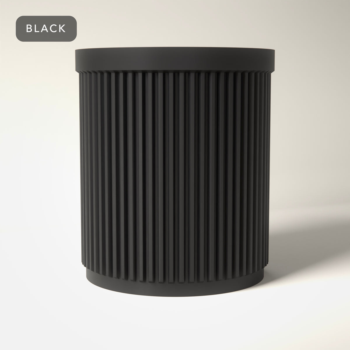Ribbed Pen Pot in Black
